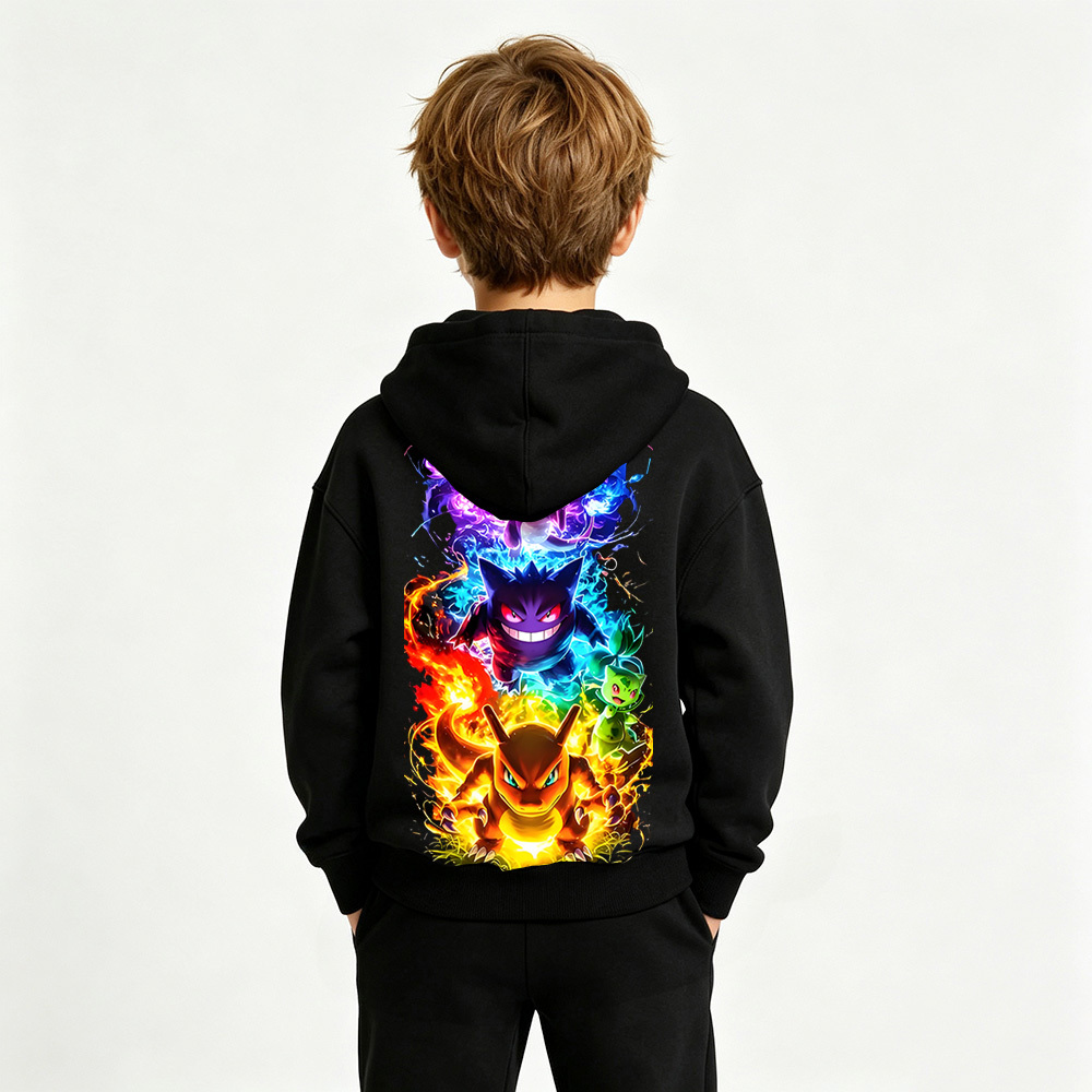 Pokémon Anime Graphic T-Shirt for Kids Cartoon Print Cotton Tee