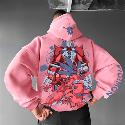 Unisex “Digimon” Anime Graphic Streetwear Vintage Hoodie