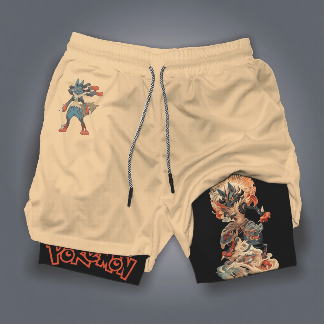 Pokémon Unisex Anime Lucario Shorts