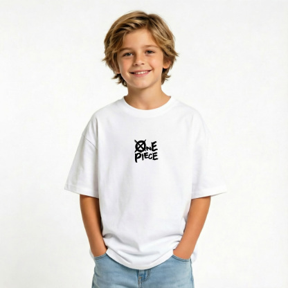 One Piece Anime Graphic T-Shirt for Gear 5 Luffy Kids Cartoon Print Cotton Tee
