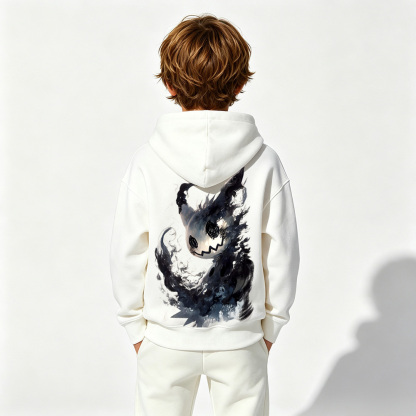 Pokémon Anime Graphic Hoodie for Kids Cartoon Print Cotton Tee