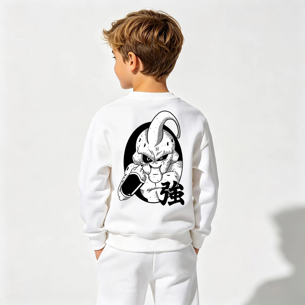 Dragon Ball Anime Graphic Crewneck Sweatshirt for Vegeta Kids Cartoon Print Cotton Tee