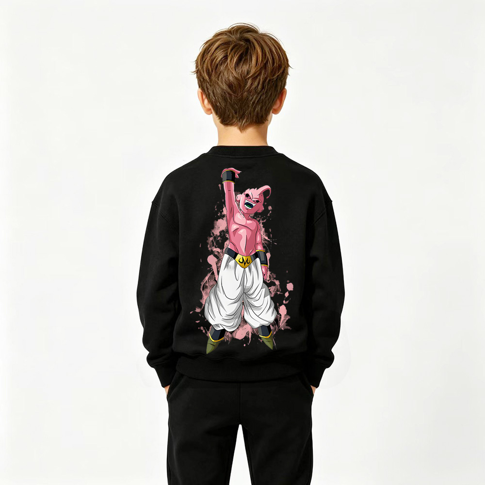 Dragon Ball Anime Graphic Crewneck Sweatshirt for Frieza Kids Cartoon Print Cotton Tee
