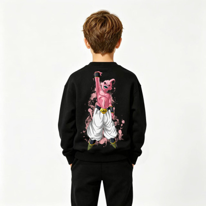 Dragon Ball Anime Graphic Crewneck Sweatshirt for Frieza Kids Cartoon Print Cotton Tee