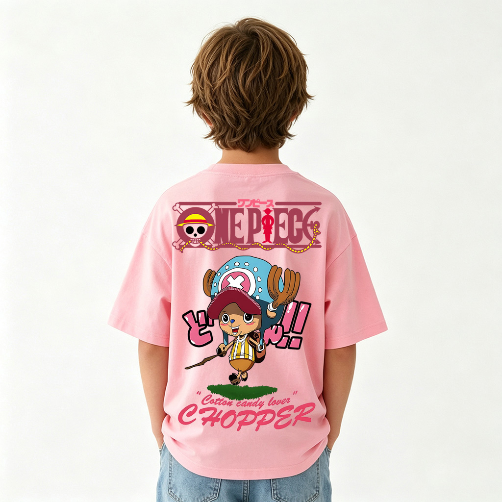 One Piece Chopper Anime Graphic T-Shirt for Gear 5 Luffy Kids Cartoon Print Cotton Tee