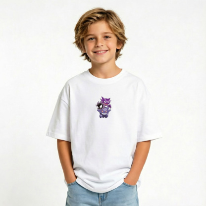 Pokémon Anime Graphic T-Shirt for Gengar Kids Cartoon Print Cotton Tee