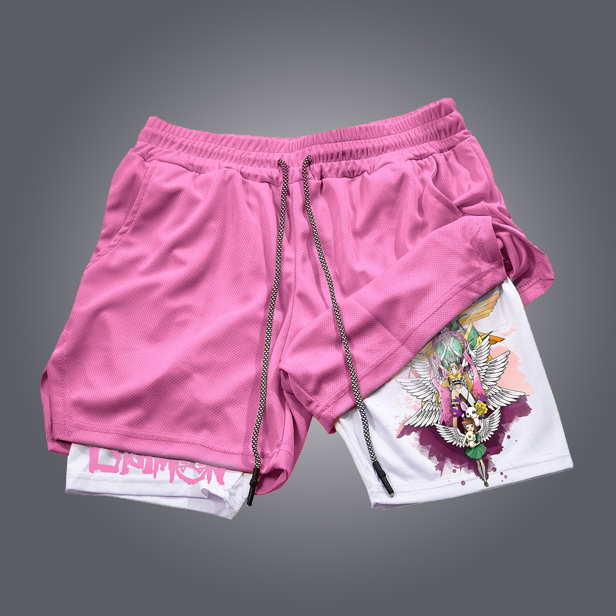 Unisex "Digimon" Anime Style Retro Shorts