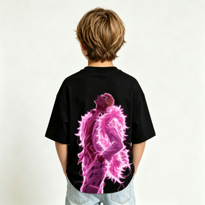 One Piece Anime Graphic T-Shirt for Doflamingo Kids Cartoon Print Cotton Tee