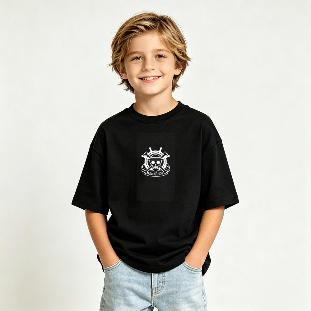 One Piece Anime Graphic T-Shirt for Gear 5 Luffy Kids Cartoon Print Cotton Tee