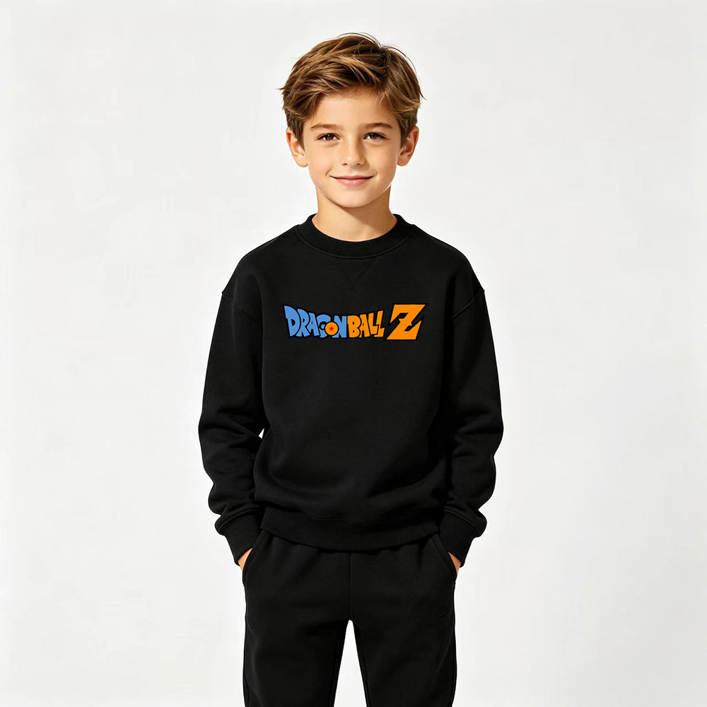 Dragon Ball Anime Graphic Crewneck Sweatshirt for Kids Cartoon Print Cotton Tee