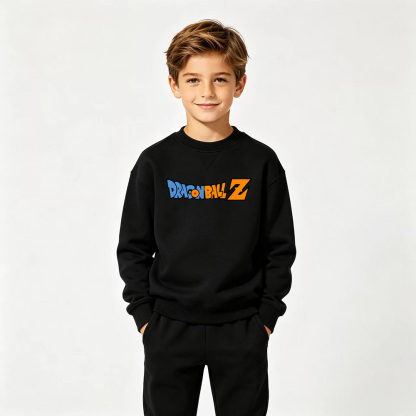 Dragon Ball Anime Graphic Crewneck Sweatshirt for Kids Cartoon Print Cotton Tee