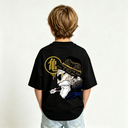 Dragon Ball Anime Graphic T-Shirt for Master Roshi Kids Cartoon Print Cotton Tee