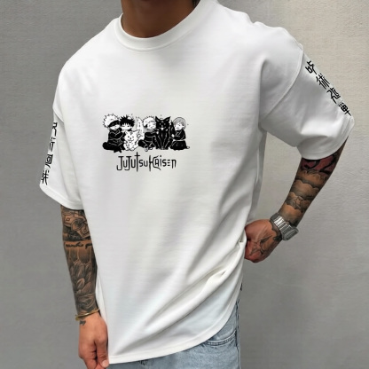 Jujutsu Kaisen Anime Theme Cartoon Print Pure Cotton T-Shirt