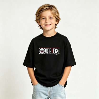 One Piece Anime Graphic T-Shirt for Gear 5 Luffy Kids Cartoon Print Cotton Tee