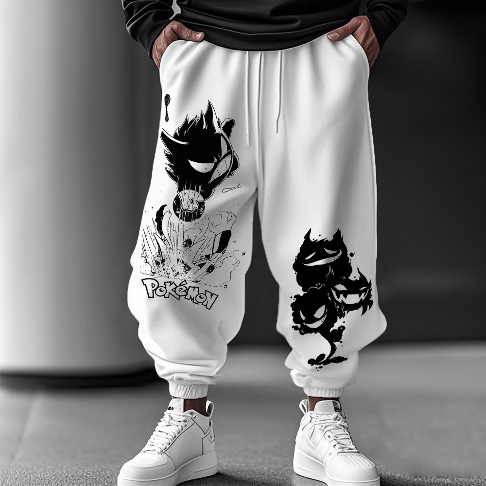 personalized print casual trousers