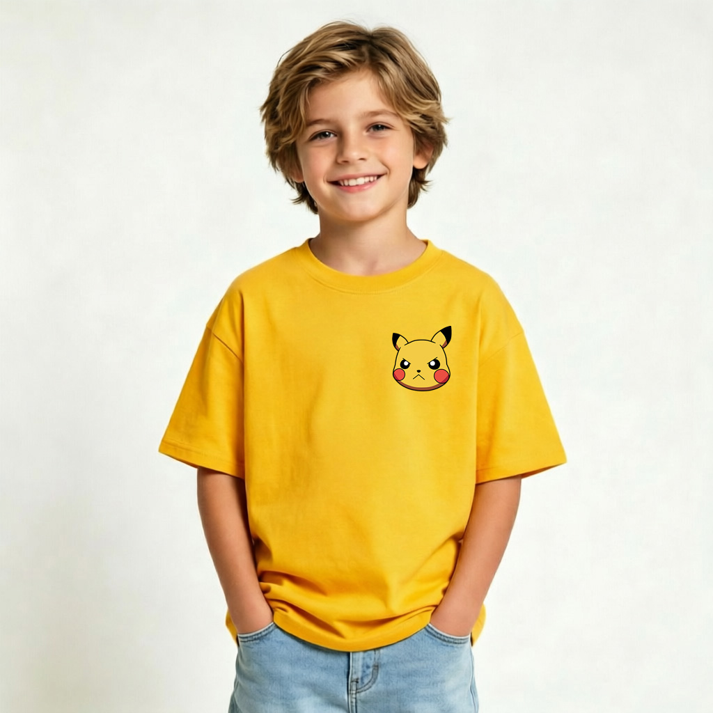 Pokémon Pikachu Anime Graphic T-Shirt for Kids Cartoon Print Cotton Tee