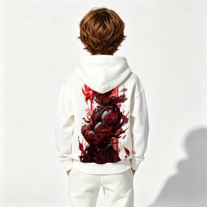 Dragon Ball Anime Graphic Hoodie for Goku Kids Cartoon Print Cotton Tee