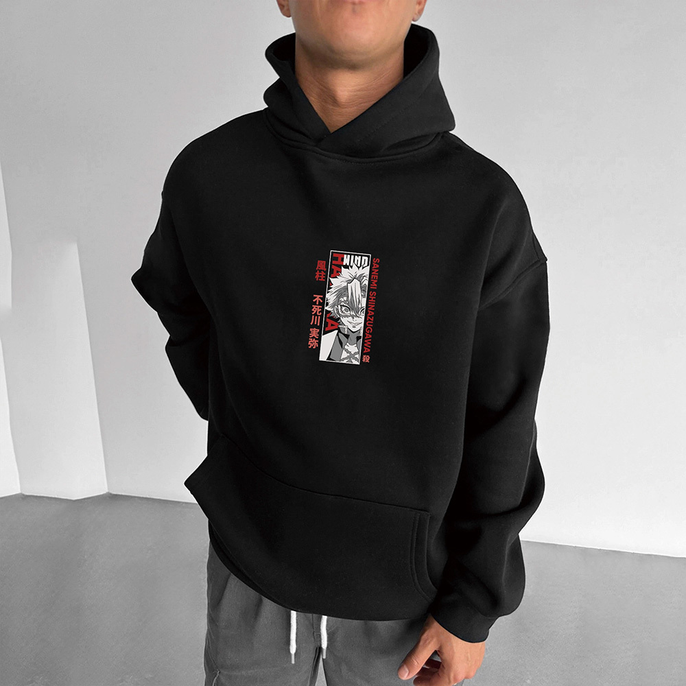 Unisex Demon Slayer Anime Graphic Streetwear Vintage Hoodie