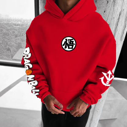 Unisex Anime Print  Casual Oversized Hoodie-AnimeClothe