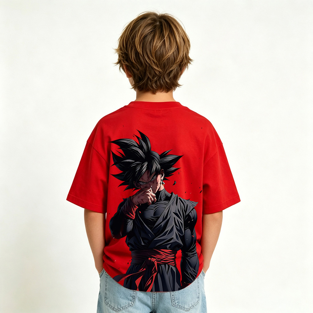 Dragon Ball Goku Black Anime Graphic T-shirts for Kids Cartoon Print Cotton Tee