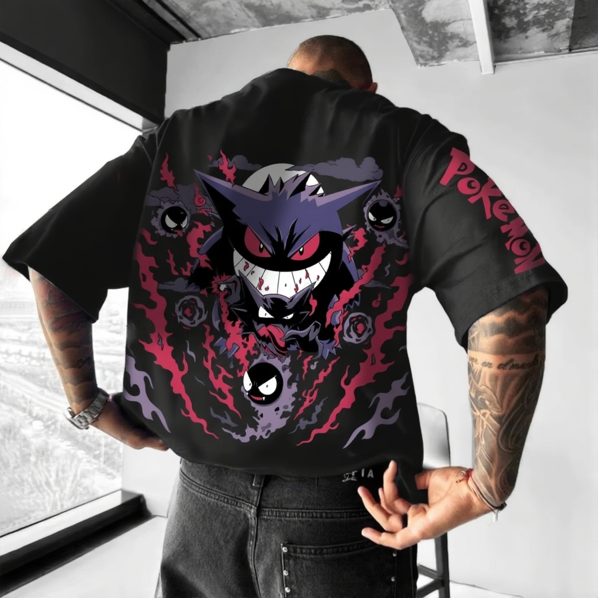 Pokémon Unisex Anime Gengar T-shirt