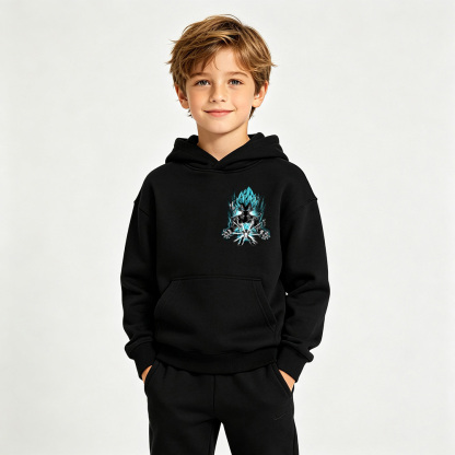 Dragon Ball Anime Graphic Hoodie for Vegeta Kids Cartoon Print Cotton Tee