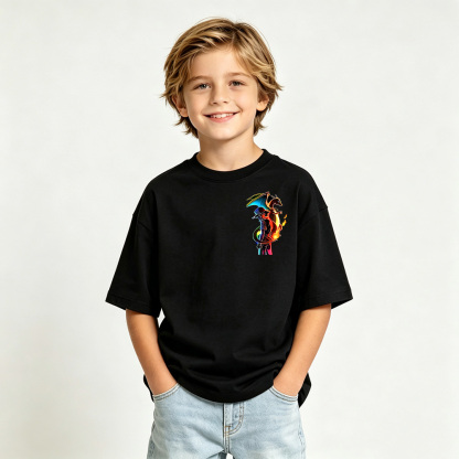 Pokémon Anime Graphic T-Shirt for Kids Cartoon Print Cotton Tee