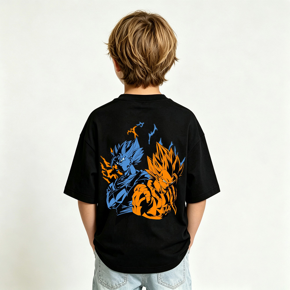 Dragon Ball Anime Graphic T-Shirt for Kids Cartoon Print Cotton Tee