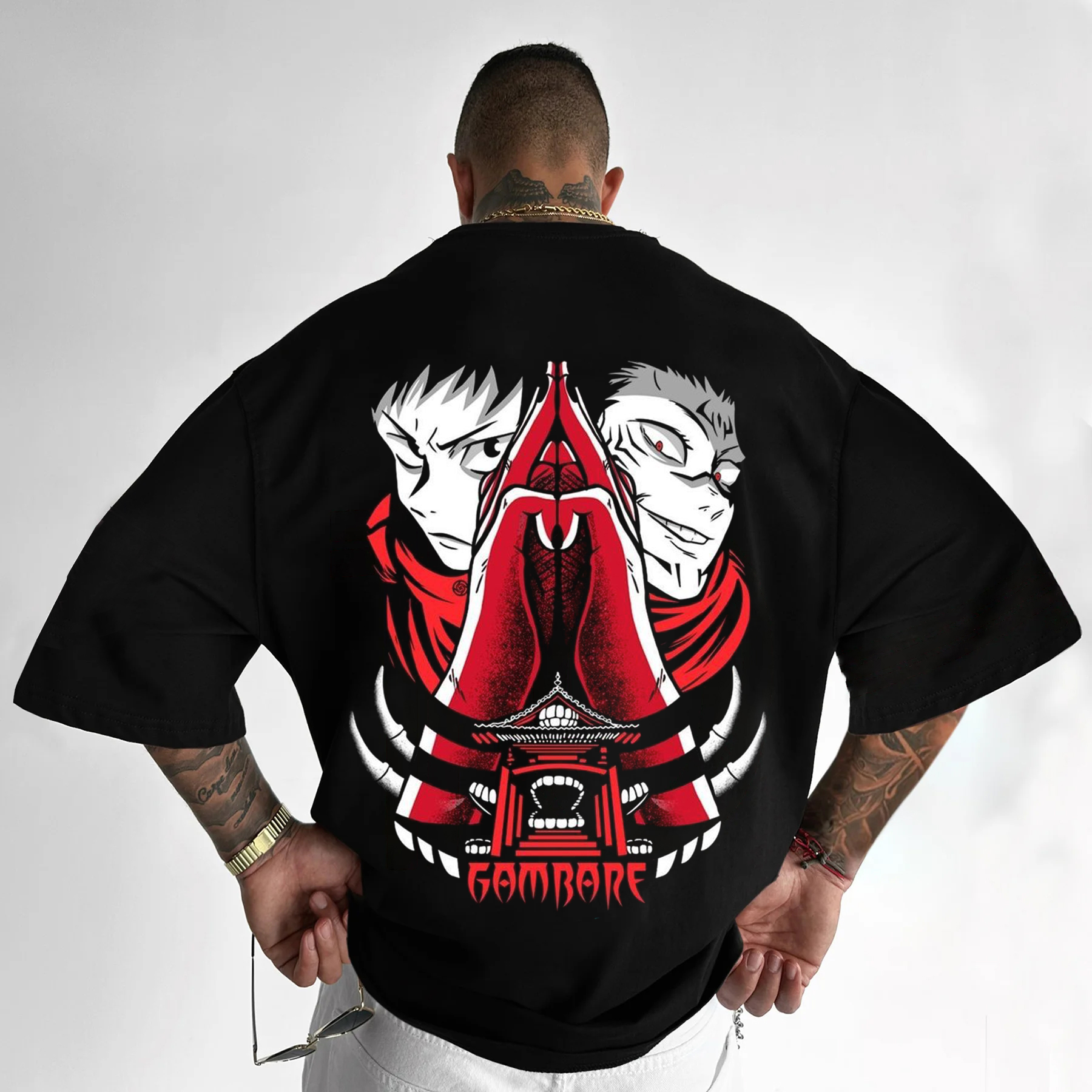 Casual Jujutsu Kaisen Anime Print T-Shirt-AnimeClothe