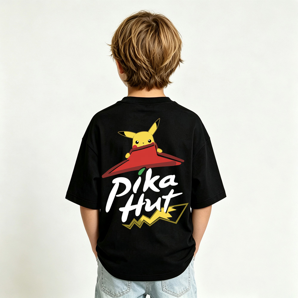 Pokémon Anime Graphic T-Shirt for Pikachu Kids Cartoon Print Cotton Tee