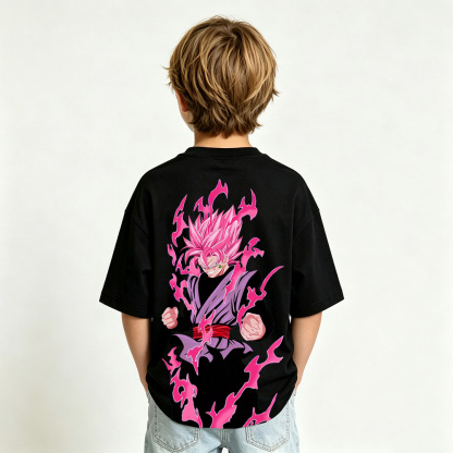 Dragon Ball Anime Graphic T-shirts for Goku Black Kids Cartoon Print Cotton Tee
