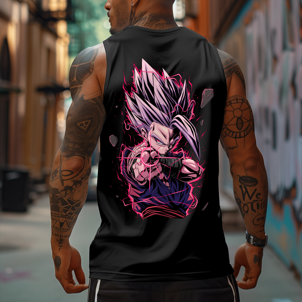 Oversized DB Anime Graphic Design Printed Tank Top-AnimeClothe