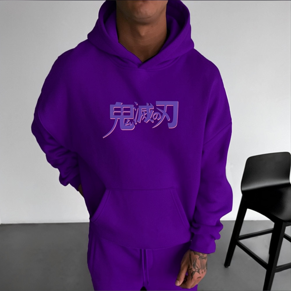 Unisex Demon Slayer Anime Graphic Streetwear Vintage Hoodie