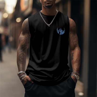 Oversized Anime Print Gym Tank Top-AnimeClothe