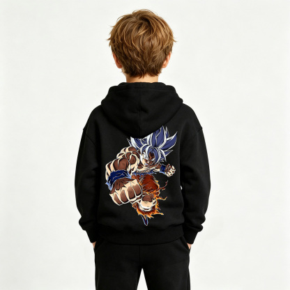 Dragon Ball Anime Graphic Hoodie for Goku Kids Cartoon Print Cotton Tee