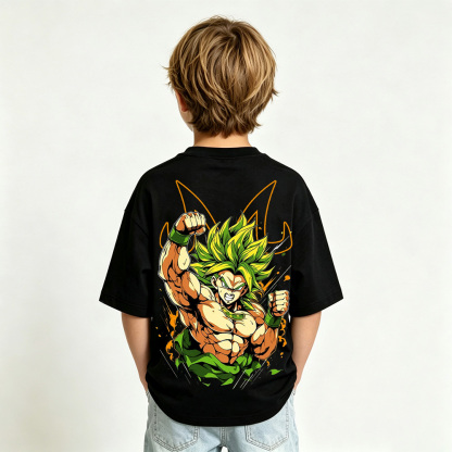 Dragon Ball Anime Graphic T-shirts for Broly Kids Cartoon Print Cotton Tee