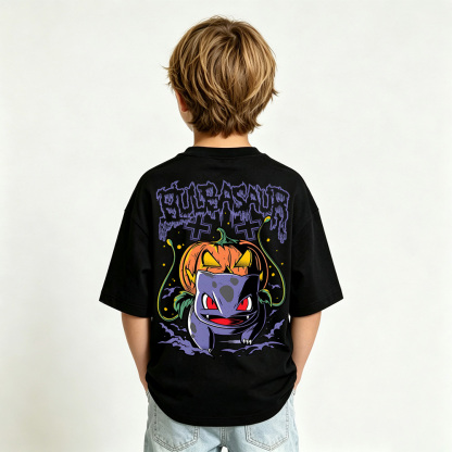 Pokémon Anime Graphic T-Shirt for Bulbasaurr Kids Cartoon Print Cotton Tee