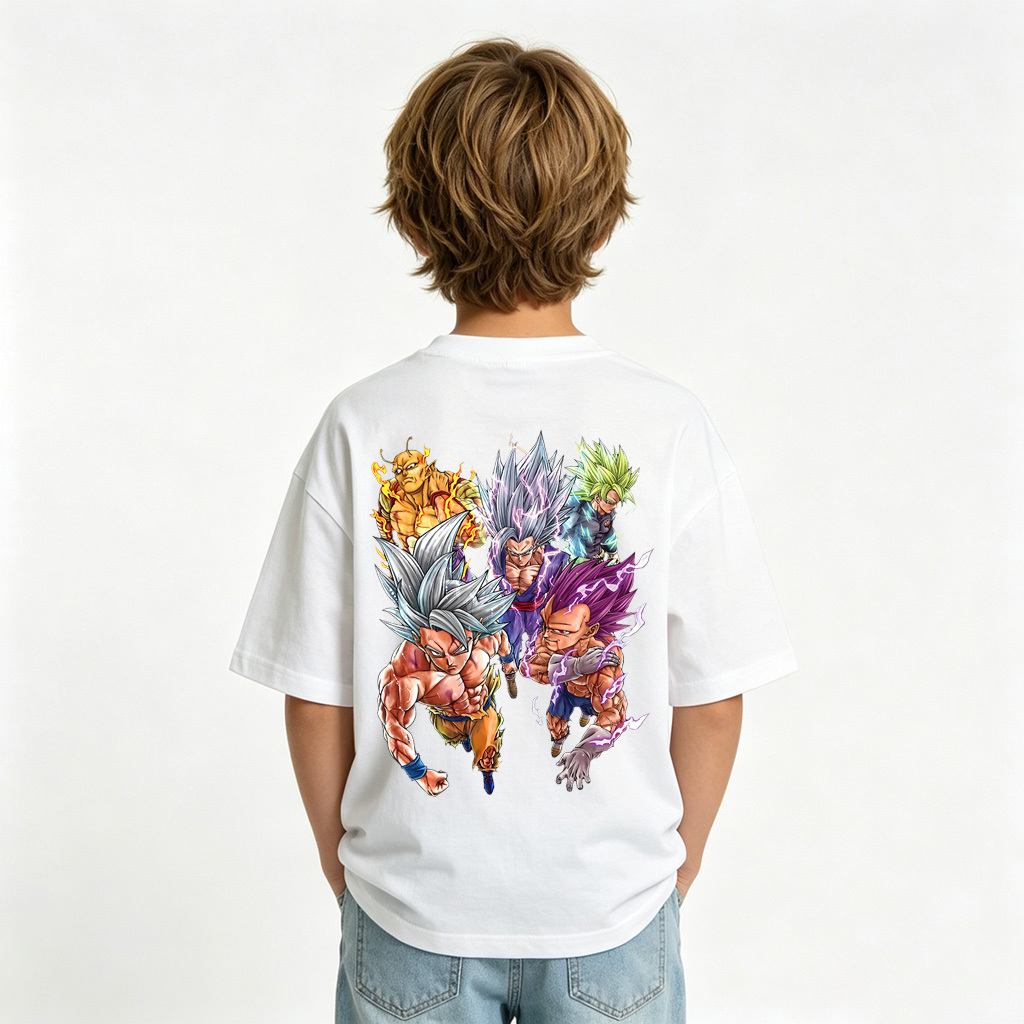 Dragon Ball Anime Graphic T-Shirt for Kids Cartoon Print Cotton Tee
