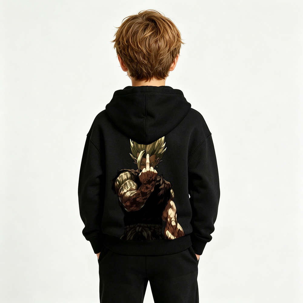 Dragon Ball Anime Graphic Hoodie for Gohan Kids Cartoon Print Cotton Tee