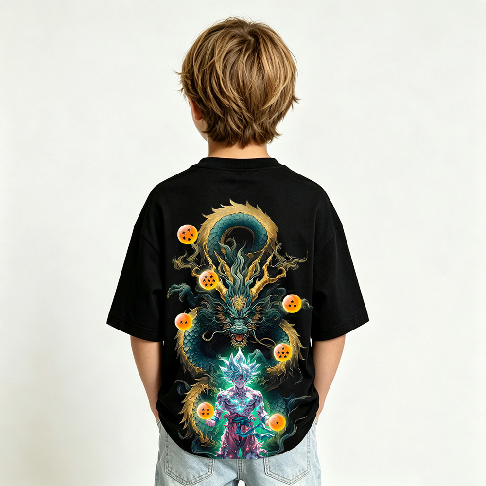 Dragon Ball Anime Graphic T-Shirt for Goku Kids Cartoon Print Cotton Tee