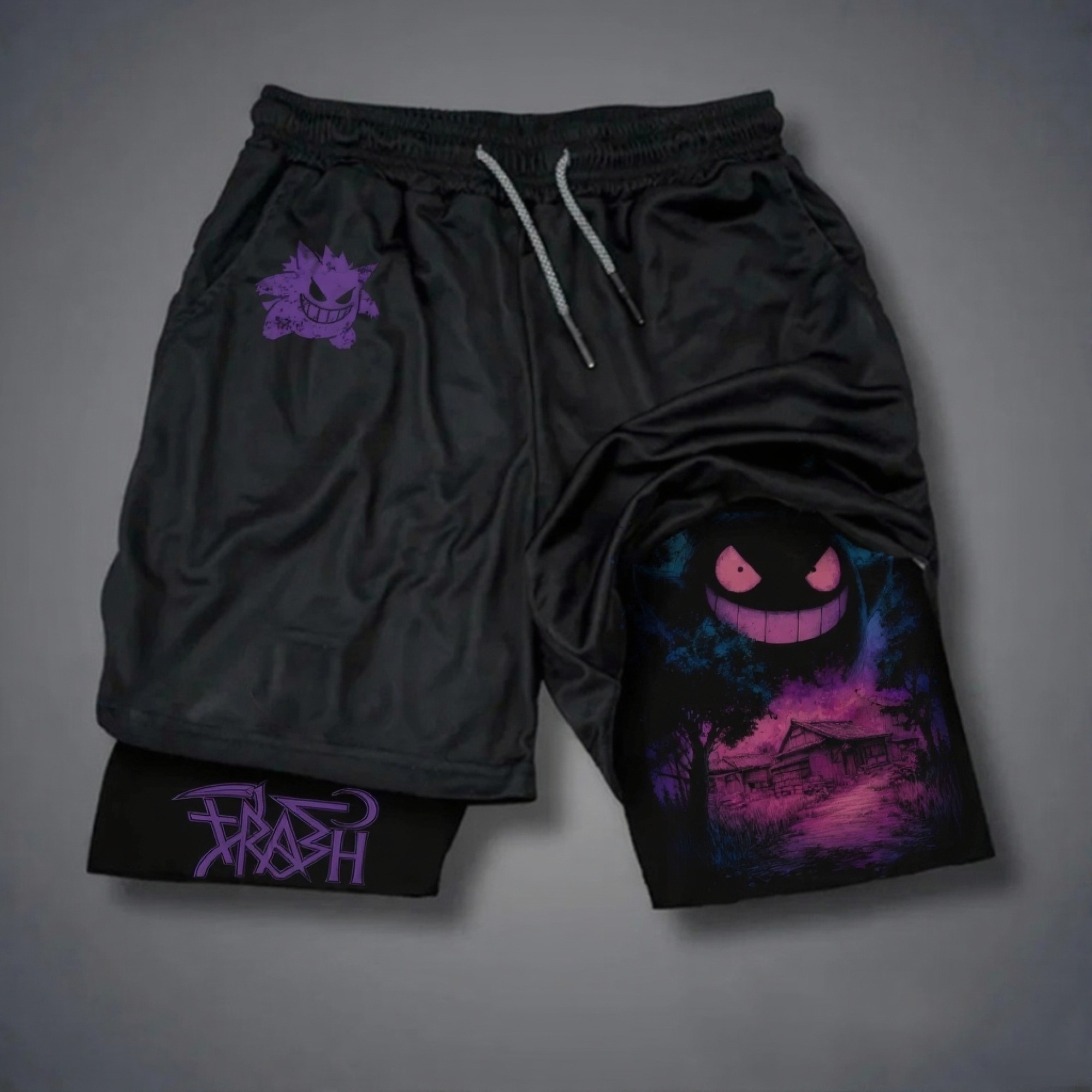 Pokémon Unisex Anime Gengar Shorts