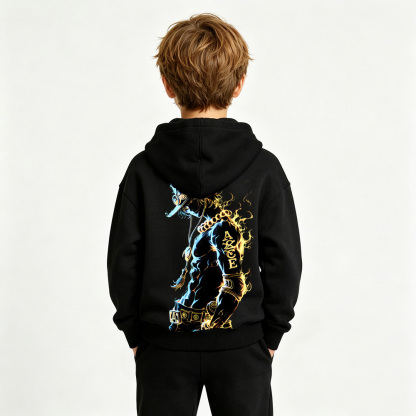 One Piece Anime Graphic Hoodie for Ace Kids Cartoon Print Cotton Tee
