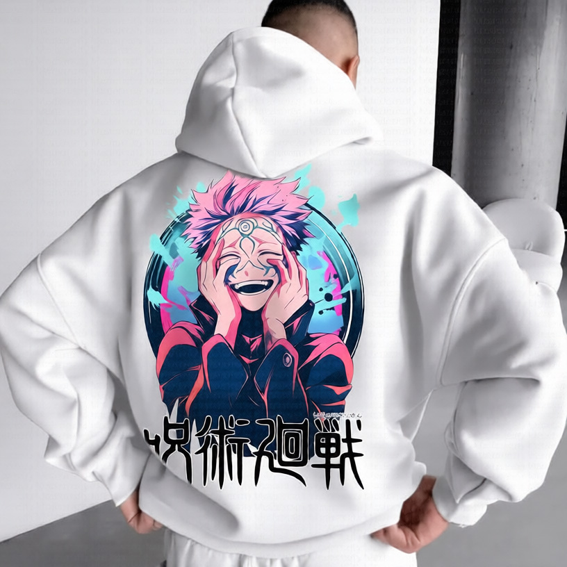 Jujutsu Kaisen Anime Theme Cartoon Print Cotton Hoodie