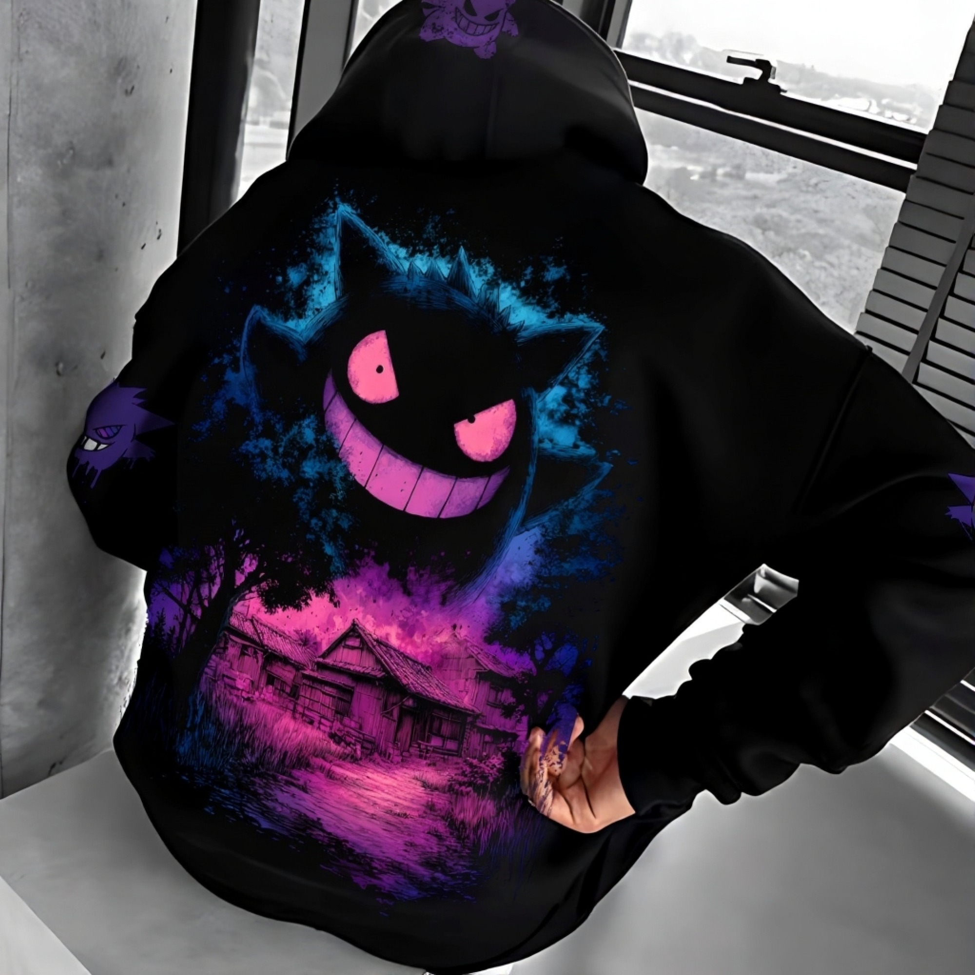 Pokémon Unisex Anime Gengar Hoodie