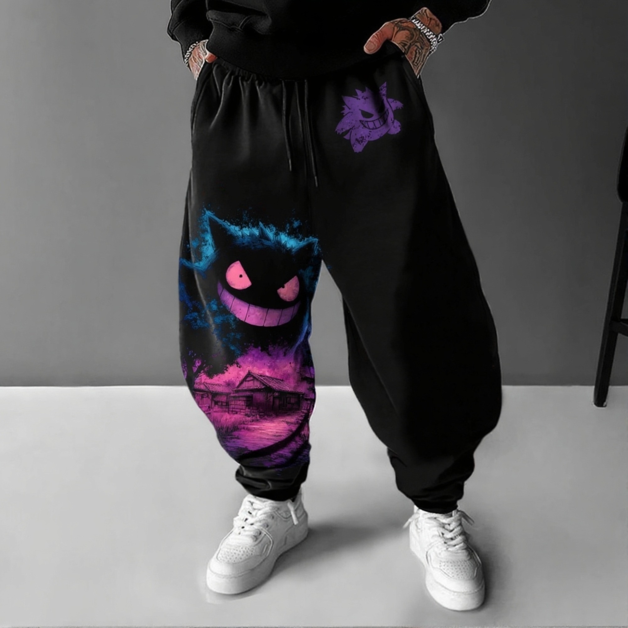 Pokémon Unisex Anime Gengar Pants