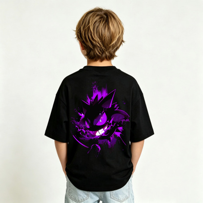 Pokémon Anime Graphic T-Shirt for Gengar Kids Cartoon Print Cotton Tee