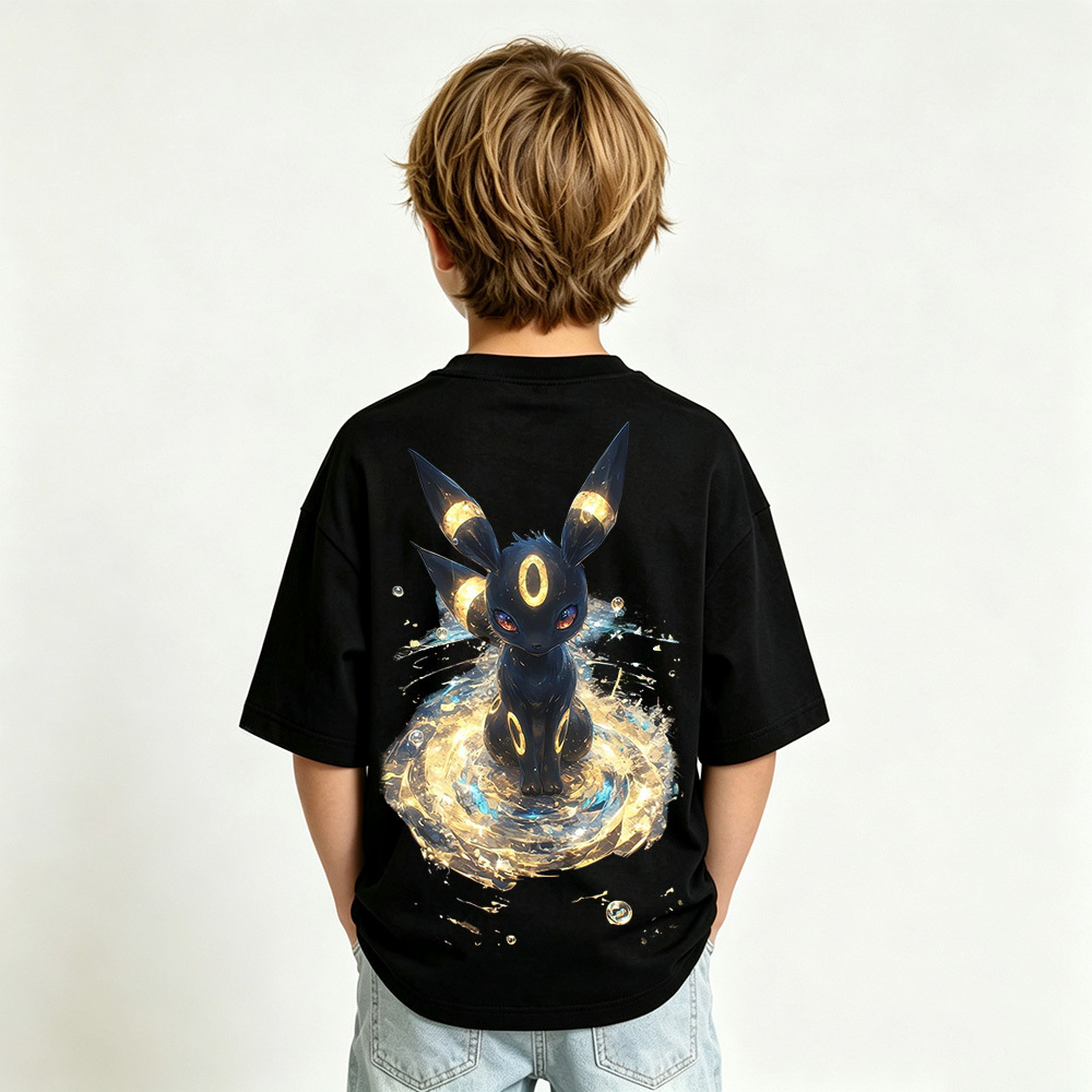 Pokémon Umbreon Anime Graphic T-Shirt for Kids Cartoon Print Cotton Tee