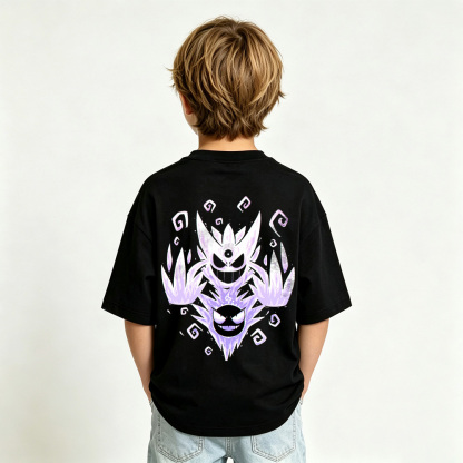 Pokémon Gengar Anime Graphic T-Shirt for Kids Cartoon Print Cotton Tee