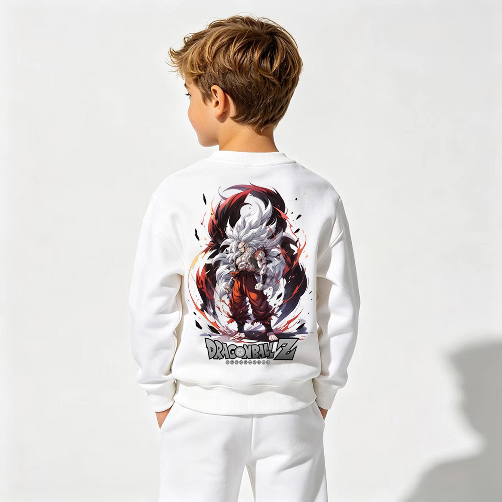 Dragon Ball Anime Graphic Crewneck Sweatshirt for Goku Kids Cartoon Print Cotton Tee