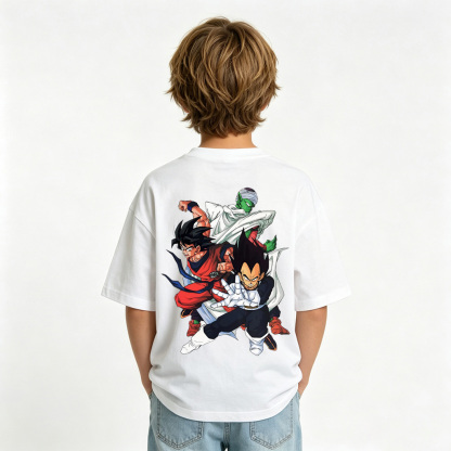 Dragon Ball Anime Graphic T-Shirt for Kids Cartoon Print Cotton Tee